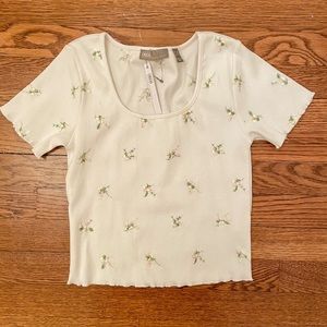 asos white floral top